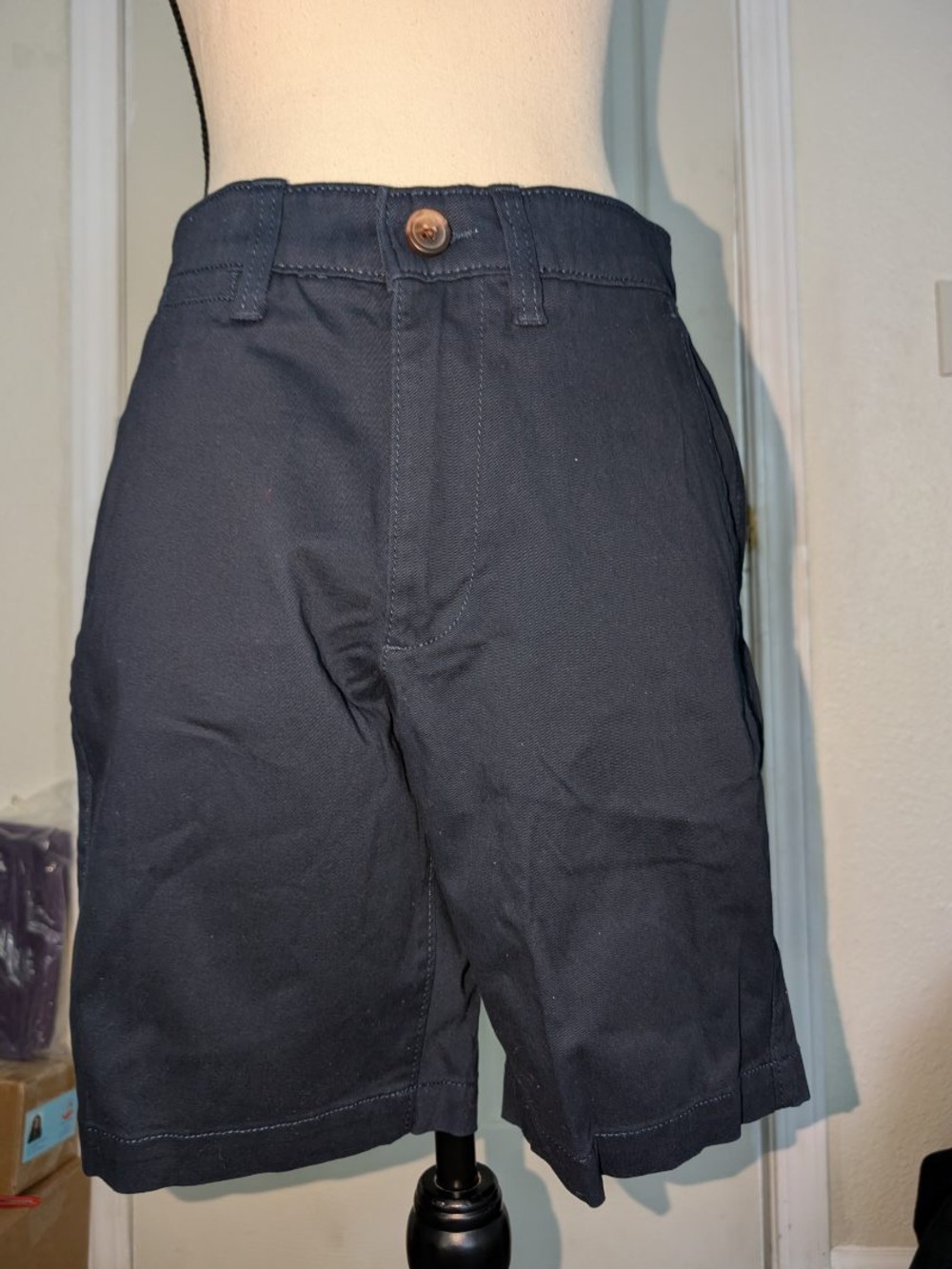 Sonoma Navy Flat-Front Men's Shorts